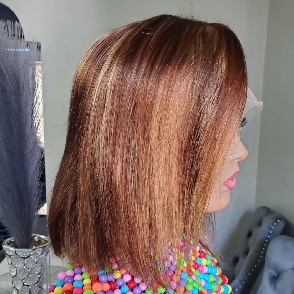 Lace front highlights bob wig 10 inch - Picture 3 of 5